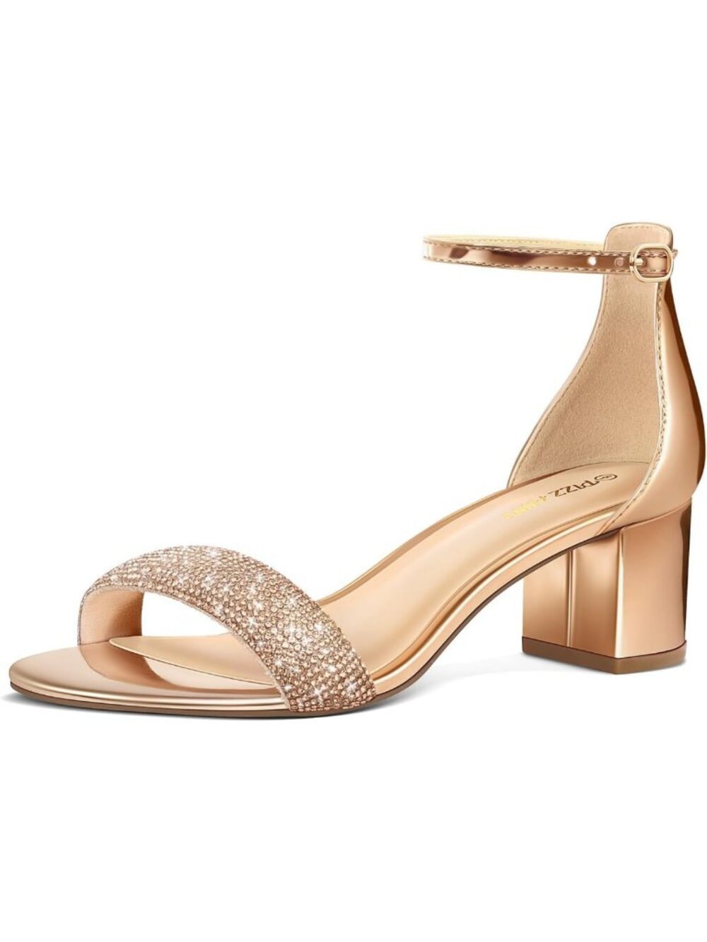 Comfortable Open Toe Chunky Heels Sandals - Strappy Ankle Strap Dress Pumps